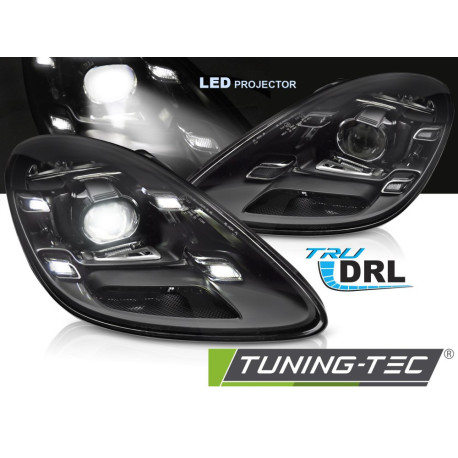 Осветление Предни фарове LED ЧЕРНИ за PORSCHE BOXSTER CAYMAN 718 2016- | race-shop.bg