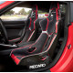 Спортни седалки без одобрение на FIA Racing seat RECARO Podium CF - Alcantra Black / Leather Red | race-shop.bg
