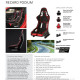 Спортни седалки без одобрение на FIA Racing seat RECARO Podium CF - Alcantra Black / Leather Red | race-shop.bg