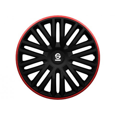 Базар Тасове за джанти SPARCO BERGAMO - 15" (черно и червено) ПОВРЕДЕН | race-shop.bg