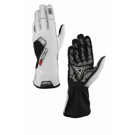 Ръкавици Ръкавици OMP KS-3 my2026 (външни шевове), бели/черни | race-shop.bg