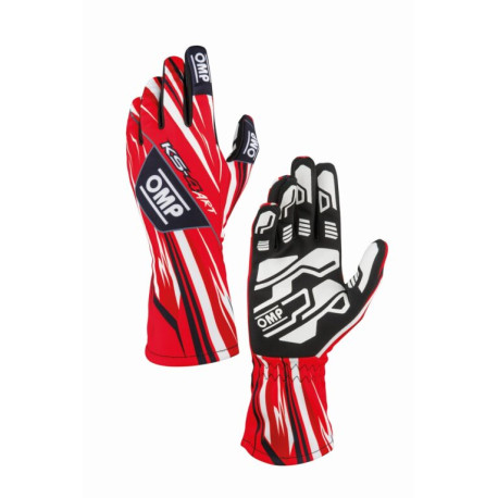 Ръкавици Ръкавици OMP KS-4 ART my2026 (вътрешни шевове), red/бели | race-shop.bg