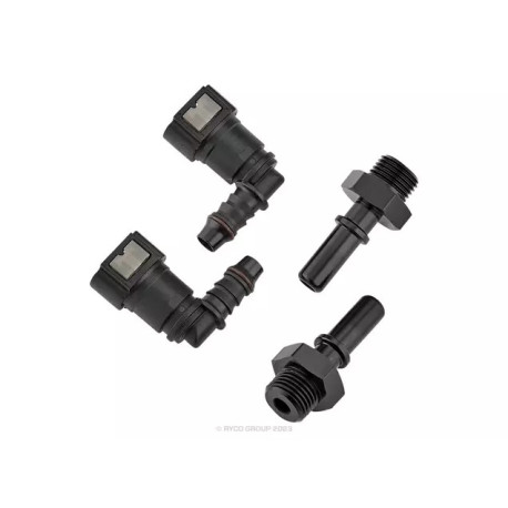 Пластмасови съединения за маркучи RYCO fuel water separator accessory 9.89 quick connector set - m16 twin pack RFA233 | race-shop.bg