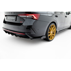 MAXTON DESIGN задни странични сплитери + клапи за Skoda Octavia RS Combi / Liftback Mk4, гланц черен, V4