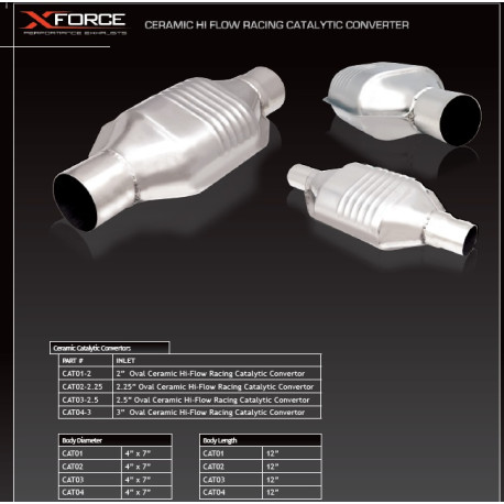 Универсални катализатори 2.5" Catalytic converter, 100 Cell (1 piece) - oval | race-shop.bg
