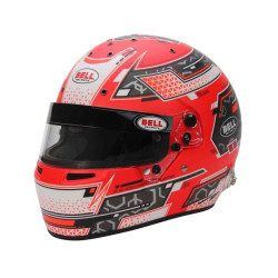 FIA затворена състезателна каска BELL RS7 PRO STAMINA (HANS), антрацит/червен