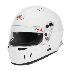 FIA затворена състезателна каска BELL GT6 PRO (HANS), бял