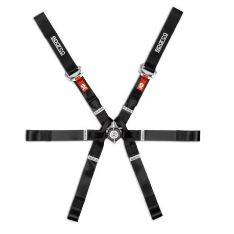 Предпазни колани и аксесоари FIA 6 point safety belts SPARCO FORMULA H-9 EVO 2026, black | race-shop.bg