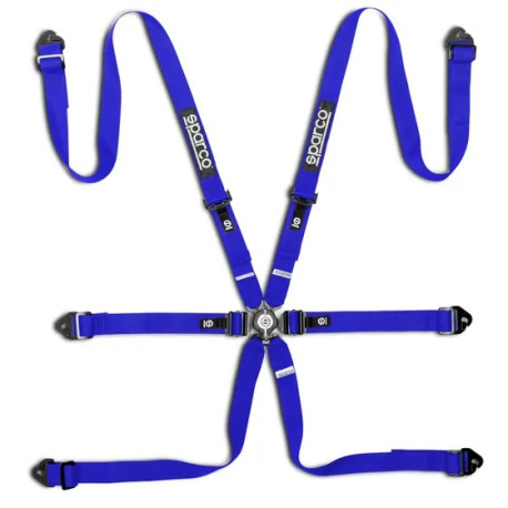 Предпазни колани и аксесоари FIA 6 point safety belts SPARCO COMPETITION H-2 PD my2026, blue | race-shop.bg