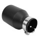 С един изход Универсален накрайник за ауспух RACES INOX 101mm, вход 76mm - Мат | race-shop.bg