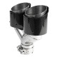 С два изхода Накрайник на ауспуха RACES CARBON 2x101mm, вход 63.5mm - Лъскав | race-shop.bg