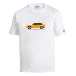 Тениска SPARCO LANCIA HF DELTA INTEGRALE, бял/жълт