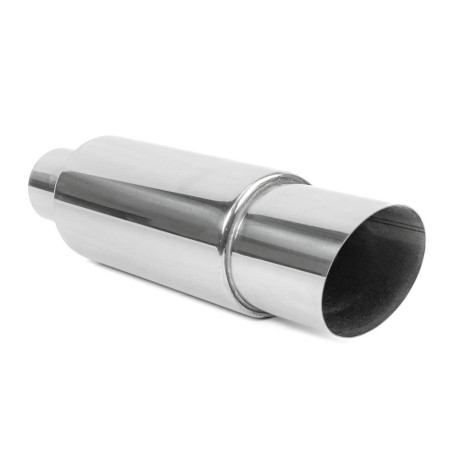 Закръглени-едностенни Спортно гърне RACES Chrome 89mm, вход 2,5" (63mm) | race-shop.bg