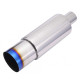 Закръглени-едностенни RACES Stainless steel muffler tip BURNT - 63,5mm | race-shop.bg