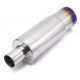 Закръглени-едностенни RACES Stainless steel muffler tip BURNT - 63,5mm | race-shop.bg