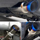 Закръглени-едностенни RACES Ауспуха от неръждаема стомана BURNT - 76mm | race-shop.bg