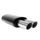 Двоен край Гърне RACES 64, вход 2,5" (63mm) SS201 | race-shop.bg