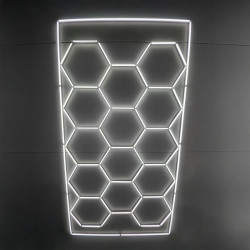14-Panel LED WHITE Hexagon Honeycomb Гаражна LED светлина