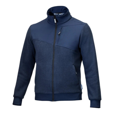 Якета и суичъри Sparco Full Zip Grit Fleece CRESTONE, синьо море | race-shop.bg