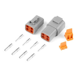 Haltech Plug & Pins Only Set of Deutsch DTP-4 Conn (25 Amp)