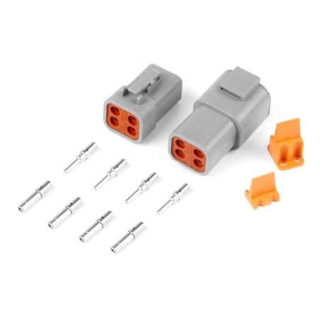 Motec Haltech Plug & Pins Only Set of Deutsch DTP-4 Conn (25 Amp) | race-shop.bg