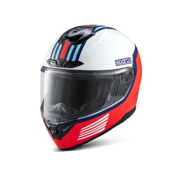 ECE затворена състезателна каска Sparco X-PRO MARTINI RACING, бял/червен