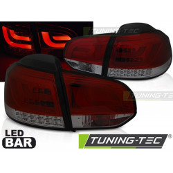 LED BAR ЗАДНИ СВЕТЛИНИ ЧЕРВЕНИ ТЪМНИ за VW GOLF 6 10.08-12 ПОВРЕДЕН