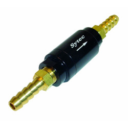 Sytec Motorsport Oneway fuel valve with push on fittings (6mm) - Black