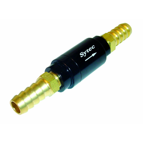Горивни клапани Sytec Motorsport Еднопосочен горивен клапан с накрайници (10mm) - Черно | race-shop.bg