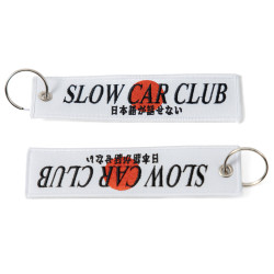 RACES Jet tag keychain - Slow Car Club White