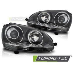 Фарове за VW GOLF V 03-09 (ЧЕРНИ H7 / HID)