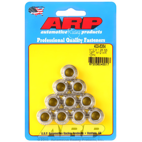 Части за двигателя ARP гайки (неръждаеми, 12-стенна глава, ключ M12), M10×1.25, V2 | race-shop.bg