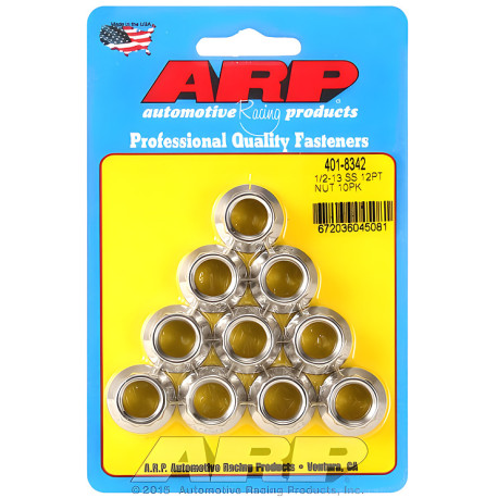 Части за двигателя ARP гайки (неръждаеми, 12-стенна глава), 1/2-13, V3 | race-shop.bg