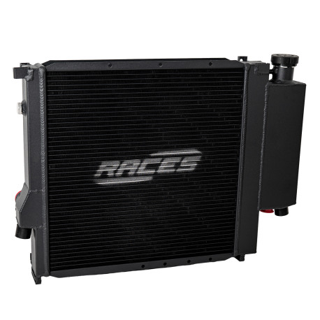Радиатори RACES алуминиев радиатор с разширителен съд за BMW E36 - Черен | race-shop.bg