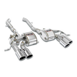 Supersprint Rear mufflers kit Right OO100 + Left OO100 with valves, Silver tips BMW F97 X3 M 19-21 (with valve)