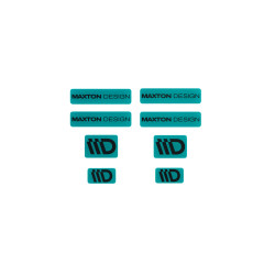 3D Sticker Set Maxton Design (Turquoise and Black)