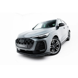 MAXTON DESIGN преден сплитер за Audi SQ5 / Q5 S-Line Sportback / SUV Mk3, гланц черен