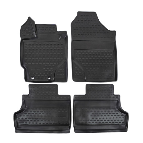 За конкретен модел Rubber floor mats for TOYOTA Yaris 2010-2014 4pcs | race-shop.bg