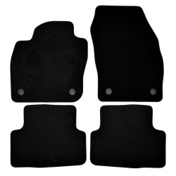 Premium Black velour car mats for VOLKSWAGEN T-Cross 2019-up 4pcs
