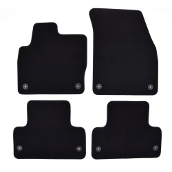 Premium Black velour car mats for LANDROVER Evoque 2011-2019 4pcs