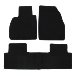 Premium Black velour car mats for RENAULT Scenic 2009-2016 4pcs