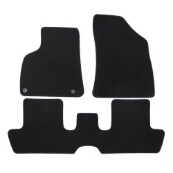 Premium Black velour car mats for PEUGEOT 3008 2009-2016 4pcs