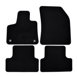 Premium Black velour car mats for OPEL Grandland X 2017-up 4pcs