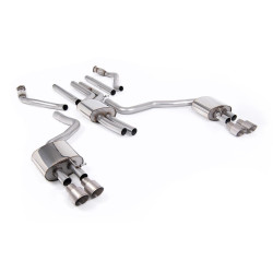 Milltek Cat-back exhaust resonated for Audi A6 3.0TFSI V6 (C7.5) (non-GPF) 2015-2018 - Brushed titanium tips