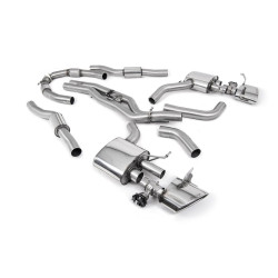 Milltek Cat-back exhaust resonated for Audi RS7 4.0 V8 bi-turbo (C8) (non-GPF, no OE cutting) 2019+ - Polished tips