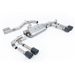 Milltek Cat-back exhaust part-resonated for Audi S3 Saloon/Sedan 310PS (8Y) (non-GPF) 2022+ - Carbon tips