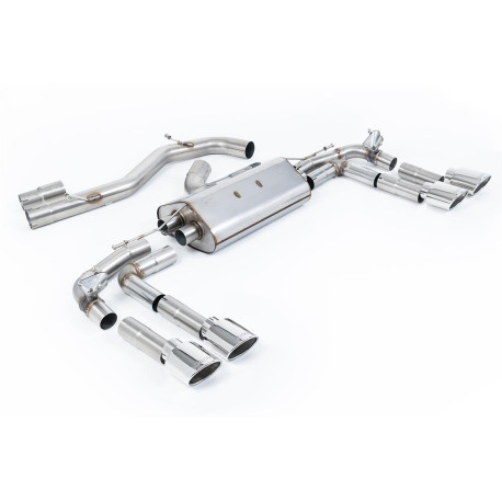 Изпускателни системи Milltek Milltek Cat-back exhaust part-resonated polished tips for Audi S3 2.0TFSI Quattro Saloon/Sedan 310PS (8Y) (non-GPF, Oval) 2022+ | race-shop.bg