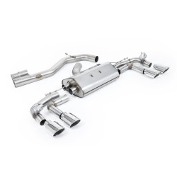 Milltek GPF-back exhaust polished tips for Audi S3 2.0TFSI Quattro Sportback 310PS & 333PS (8Y) (GPF, Ovals) 2020+ - Louder