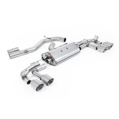 Изпускателни системи Milltek Milltek GPF-back exhaust (louder) for Audi S3 2.0TFSI Quattro Sportback 310PS & 333PS (8Y) (GPF) 2020+ - Titanium tips | race-shop.bg
