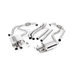 Milltek Cat-back exhaust (louder) for Audi S4 3.0 Turbo V6 (B9) (non-GPF) 2016+ - Titanium GT-90 tips
